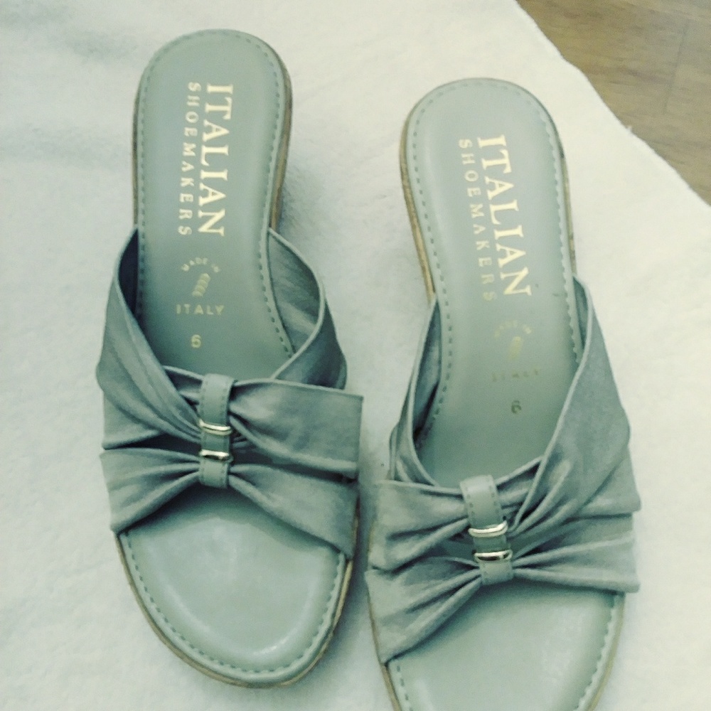 Italian Shoemaker Wedge Shoes 6 Beige